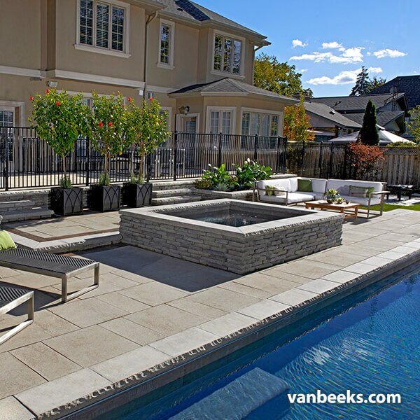 Unilock Ledgestone Buff Coping